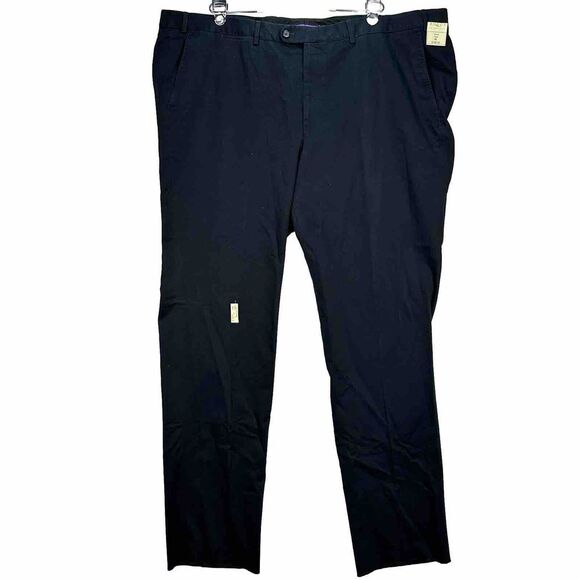 $195 Hiltl ZE200 Ultimate Trouser Pants Men EU 68 US 50 Black Tight Corduroy NWT